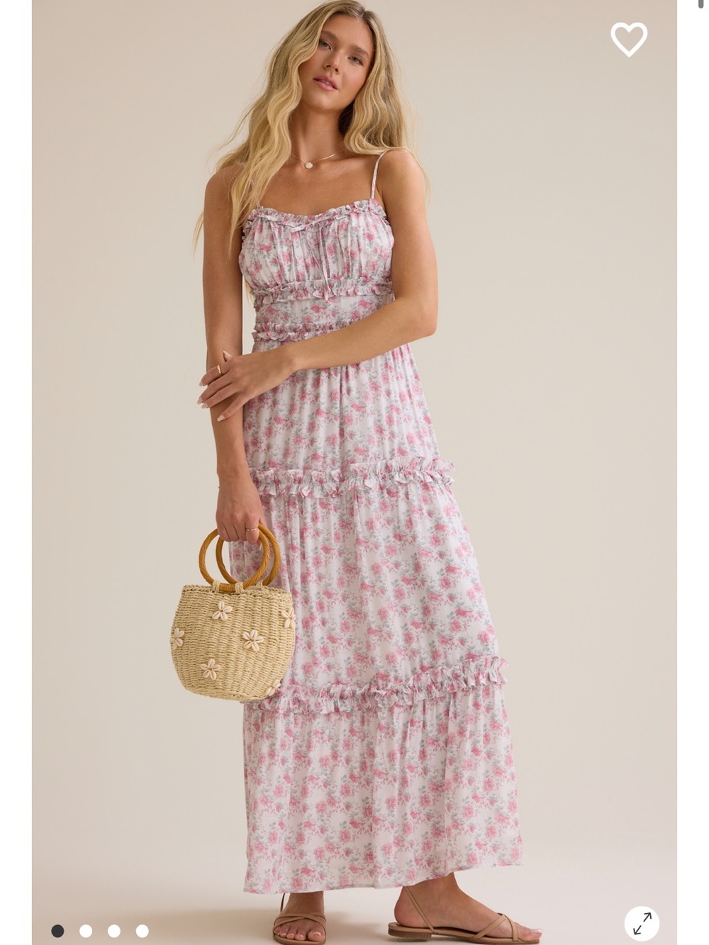 Greer Floral Ruffle Maxi Dress New with Tags Altar’d State